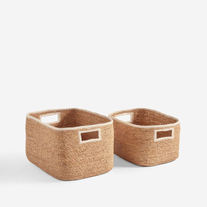 Seagrass Set of 2 <b>Storage</b> <b>Baskets</b> Handmade <b>Storage</b> <b>Basket</b> Wholesale eco-friendly Made in Viet Nam - Product Image 1