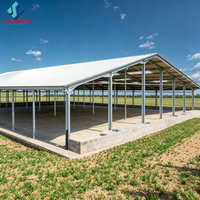 Bâtiment d'élevage économique préfabriqué pour bovins, ovins, caprins, équins et porcins – Solution durable de logement agricole à ossature métallique