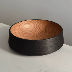 Tazón de madera con acabado natural para servir ensaladas, frutas y comida, ideal para el hogar, la cocina y eventos. - Product Image 1