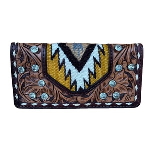 Handcrafted Rustic Elegant Cowhide Leather Clutch Women Durable Pure Daily Use Spring <b>Summer</b> Autumn Winter Zipper Indian Made - Product Image 1