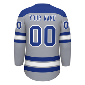 Jersey de Hockey sobre Hielo Personalizable, Ropa de Equipo, Color Personalizado, Cuello en V con Rayas, Letras y Números Cosidos, Diseño de Logotipo, Jersey de Hockey sobre Hielo para Adultos - Product Image 2