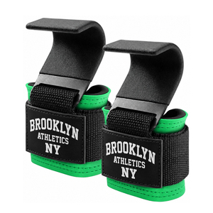 Correas de Muñeca para Levantamiento de Pesas Brooklyn Athletics NY, Neopreno, Cierre Ajustable con Gancho y Bucle, Verde y Negro, Unisex, para Entrenamiento de Fuerza - Product Image 1