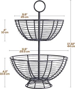 Elegante Cesta de Frutas Multifuncional de Hierro para Cocina, Organizador de Mesa de Comedor para Almacenamiento de Frutas en la Encimera - Product Image 3