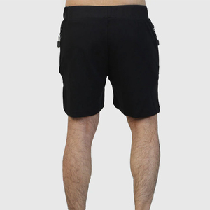 Pantalones Cortos Bermuda para Hombre, Negros, con Estampado de Letras, Cintura Media, Logotipo Frontal, Cintura Elástica, Tejido de Punto Transpirable, con Bolsillos - Product Image 3