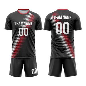 Maillot de football personnalisé par sublimation, unisexe adulte, en polyester respirant à séchage rapide, col en V, uniformes de sport - Product Image 1
