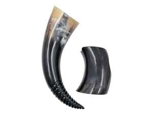 Mug en corne de Viking fait main, style animalier, portable, de qualité supérieure avec base en bois, best-seller à prix abordable - Product Image 4