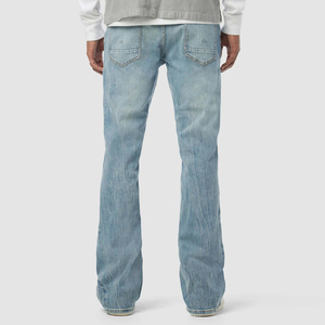 Jeans de Mezclilla para Hombre Hechos a Medida, Corte Regular, Algodón Grueso, Estilo Urbano Cómodo, Venta al Por Mayor de Fábrica - Product Image 3