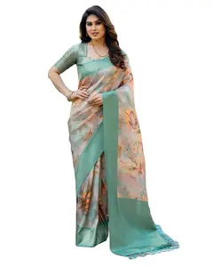 FULPARI Roya l e rico em super duper preço acessível - não perca para fazer você próprio saris de seda Softy com estampa digital elegante