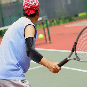 Manchon de sport élastique pour coude, avec coussinet de protection épais, unisexe adulte, en néoprène, protège-bras respirant anti-collision - Product Image 5