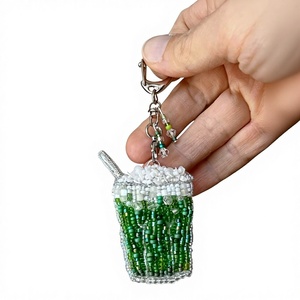 KANT K Beaded Bee Zipper Keychain Handmade Insect Design Adjustable Fashion Cute Aesthetic <b>Bag</b> <b>Charm</b> Stylish Gift Women Girls - Product Image 2