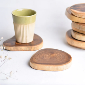 Posavasos de Madera Hechos a Mano Reutilizables y Ecológicos, Diseño Personalizable, Tapetes de Mesa Más Vendidos para el Hogar, Hoteles, Restaurantes y Bodas - Product Image 1