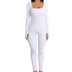 Women's High Quality And Breathable Active Wear <b>Bodysuit</b> Casual Style Solid Fitness Were Tummy <b>Control</b> - Product Image 3