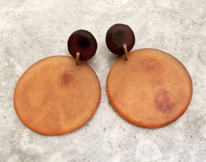 Classic Look Women Drop Earrings Wooden & <b>Resin</b> Textured Unique Design for Wedding Party Event Gifts For Woman Fashion Jewelry - Product Image 3