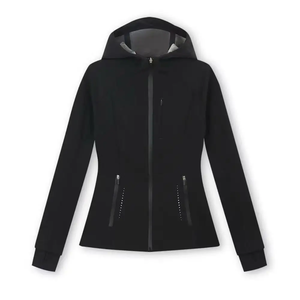 MOON WEARS Women's Hooded <b>Yoga</b> <b>Jacket</b>-Knitted Activewear Fitness <b>Jacket</b> Quick Dry Breathable Spandex/Polyester Material Cotton - Product Image 1