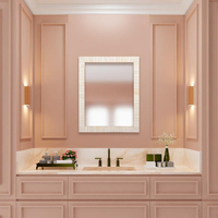 Miroir moderne en bois avec incrustations en os pour la décoration intérieure de luxe