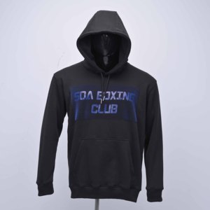 Sudadera con Capucha de Alta Calidad con Logotipo Personalizado, Fabricada en Negro con Impresión DTF Frontal y Mangas Largas para Hombre - Product Image 1