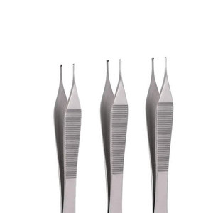 Nouvel arrivage : Ensemble d'instruments chirurgicaux manuels pour la chirurgie plastique, comprenant 3 pinces à tissus Adson 1X2 et pinces dentées de 4,75 pouces - Product Image 5