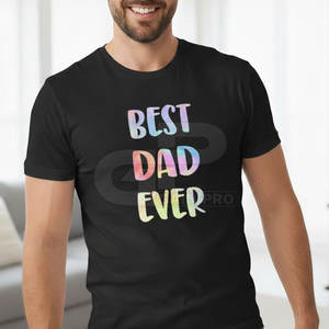 T-shirt Proud Papa pour la fête des pères, coupe décontractée, en coton doux et à porter au quotidien - Product Image 3