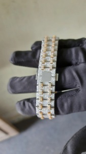Montre automatique de luxe sportive en acier inoxydable avec bracelet entièrement serti de moissanite, trois montres hip-hop en moissanite - Product Image 4