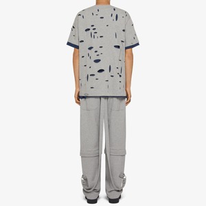 Vente en gros usine – T-shirts homme 100 % coton, effet vieilli, manches courtes, col rond, couleur unie - Product Image 2