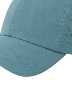 Casquette de baseball sportive respirante vert turquoise avec sangle réglable, légère, séchage rapide, pour course en extérieur, gym, usage décontracté, qualité supérieure - Product Image 3