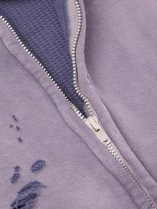 Sweat à capuche zippé épais délavé à l'acide, coupe oversize, style streetwear décontracté, en molleton, personnalisable avec logo – Vente en gros - Product Image 4