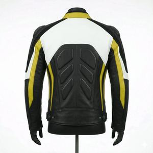 Chaqueta de Motociclismo Unisex de Cuero Genuino, Nueva, Transpirable, de Verano, con Protecciones Desmontables de Manga Larga - Product Image 2