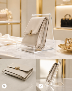 Wholesale Modern Clear Acrylic Customized for Display <b>Stand</b> for Purses Bags Wallets & Books in Retail/Boutique Environments - Product Image 2