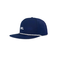 Gorra de Golf Profesional de Fábrica con Cuerda Trenzada, Estructurada, de 5 Paneles, con Visera Plana, Cierre a Presión, Logotipo Bordado Personalizado en 2D y 3D, Venta al Por Mayor