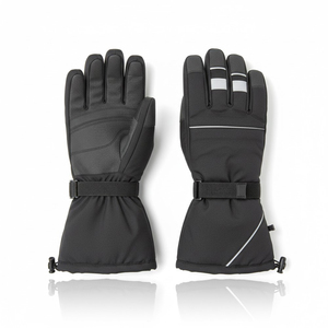 Guantes de Esquí Profesionales de Invierno, Aislantes e Impermeables, de Cuero de Cabra Duradero, Suaves, Transpirables y Térmicos, Directo de Fábrica - Product Image 1