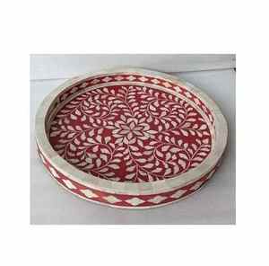 Bandeja Decorativa Hecha a Mano, Ecológica, Apta para Lavavajillas y Microondas, con Estampados Florales/Animales para - Product Image 1