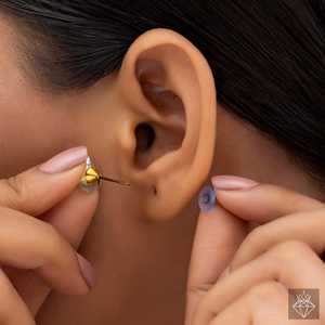 PRAO Scintillating Princess Cut <b>Crystal</b> <b>Studs</b> Elegant <b>Crystal</b> <b>Earrings</b> - Product Image 1