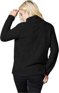 Sweat à capuche en polaire sherpa pour femme, pull chaud en peluche, sweat-shirt d'hiver doux et moelleux pour femme - Product Image 3