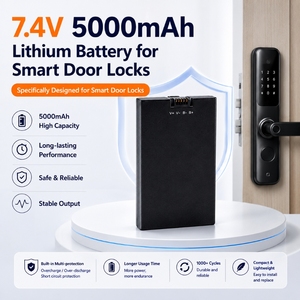 KRL 7.4V 5000mAh Li-Polymeer Accu Pack voor Slimme Deurvergrendeling Oplaadbare Pouch Cel CE RoHS OEM Fabrikant - Product Image 1