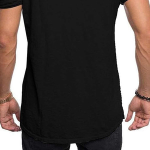 T-shirts décontractés pour hommes, coton délavé vintage, effet usé, détails déchirés, tissu doux et respirant, tenue d'été - Product Image 3