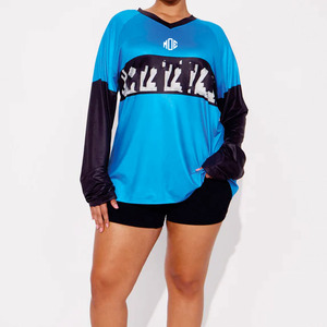 Camiseta de Fútbol Americano Personalizada al por Mayor, Manga Larga, Transpirable, Estilo Urbano, para Mujer, Poliéster, Marca Privada OEM para EE. UU. - Product Image 2