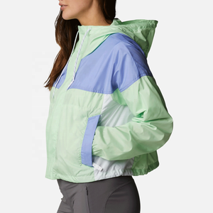Women's Lightweight Hooded Windbreaker Jacket Waterproof Color <b>Block</b> Outdoor Sports Breathable Sun Protection Casual Coat OEM - Product Image 3