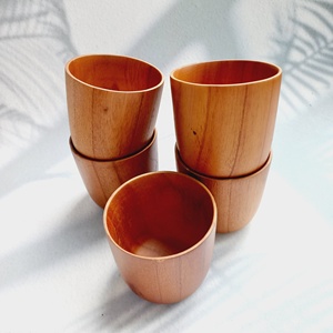 Taza de madera con logotipo personalizado, taza de madera Natural hecha a mano de alta calidad, respetuoso con el medio ambiente, OEM, nuevo diseño - Product Image 2