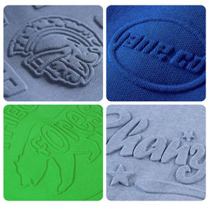 Sweats à capuche personnalisés de haute qualité, style streetwear, avec impression 3D en relief, surdimensionnés, pour hommes. - Product Image 3