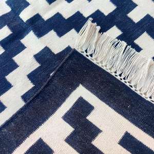 Tapis colorés en coton à tissage plat fabriqués à la main Accents de maison scandinaves élégants pour les espaces de vie Vibrant 023 Set - Product Image 4