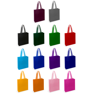 <b>Large</b> Cotton Carry Tote <b>Bag</b> | Reusable Grocery Shopping <b>Bag</b> | Long Handle Shopper Wholesale Promotional Custom Printing <b>Gift</b> <b>Bag</b> - Product Image 2
