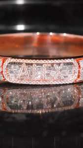 12mm VVS1 Lab Grown <b>Bangle</b> Solid 925 Silver 10K 14K Gold Plated Custom Name Heavy Iced Out <b>Mens</b> Hip Hop Jewelry Factory Supplier - Product Image 5
