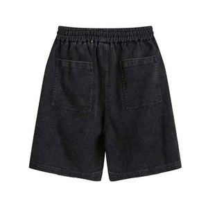 Mens Distressed Green Shorts Casual <b>Drawstring</b> Streetwear Summer Fashion Apparel - Product Image 6