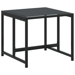 Ensemble de salle à manger de jardin noir, structure métallique, résistant aux intempéries, mobilier d'extérieur, 10 places et plus, design contemporain - Product Image 5