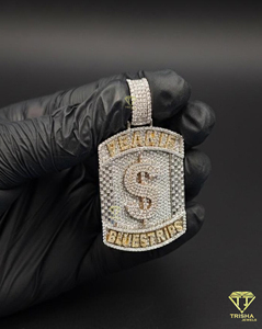 Premium Custom <b>Money</b> Bag Pendant Fully Iced With Dollar Symbol VVS Lab Grown Diamonds in 925 Sterling Silver Hip Hop Jewelry - Product Image 5