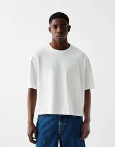 เสื้อยืดคอตตอนแบรนด์สั่งทำทรงบ็อกซี่ คอกลม สำหรับคอลเลคชั่นสตรีทแวร์สไตล์อเมริกัน พร้อมจำหน่าย - Product Image 4