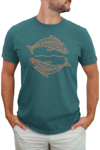 Premium Cotton <b>Fish</b> Print <b>T</b> <b>Shirt</b> Custom Graphic Crew Neck Casual Streetwear Tee for Men with private label - Product Image 2