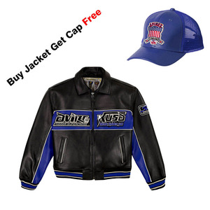 New Arrival High Quality <b>Leather</b> Made Men Avirex <b>Jackets</b> Custom Made 100% Cowhide Genuine <b>Leather</b> Bomber Men's <b>Jackets</b> Low Price - Product Image 1