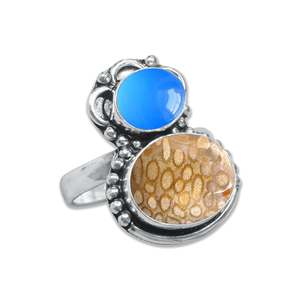 Fashion Jewelry Party Gift Silver Multi Stone Color <b>Rings</b> for Women Reiki Healing <b>Crystal</b> Handmade <b>Ring</b> Boho Natural Stone <b>Ring</b> - Product Image 3