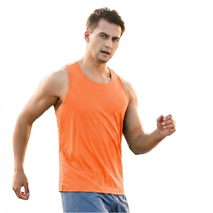 Men's Summer Sports Tank <b>Top</b> Polyester Spandex Knitted <b>Racerback</b> Sleeveless Shirt Breathable Quick Dry Running Gym Fitness - Product Image 4